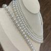 Collar de perlas Shijia redondo de estilo similar, cuentas para bebé, 10 mm, cadena de clavícula de perlas de 4 m