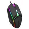 Ratón con Cable X1 con Luz de Respiración de Colores, Ratón Óptico Ergonómico USB para Oficina y Gaming