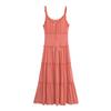 Vestido elegante de verano estilo Spice Girl, nuevo, largo, con costuras, corte en A, con cordones y borde en las orejas para mujer