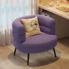 Silla de Maquillaje Estilo Girly Estética Silla con Respaldo de Lana de Cordero Sala de Estar Dormitorio Tocador Sofá Individual Taburete de Maquillaje