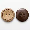 Botões de casca de coco dois furos quatro furos botões de coco camisas de algodão e linho roupas infantis suéteres Mori Hanfu acessórios de vestuário retrô