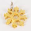 Llave de copo de nieve multifuncional de fábrica, enchufe EDC octagonal hexagonal, totalmente de acero, 19 en 1, tarjeta de herramientas universal portátil