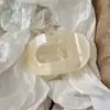Grampo de Cabelo Abalone Cor Café com Leite de Alta Qualidade Grampo Presilha Plana na Parte de Trás da Cabeça Elegante Presilha para Rabo de Cavalo Acessório de Cabelo Novo Estilo