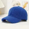 Gorro Plano de Lana de Cordero de Color Sólido para Otoño e Invierno, Logo Personalizable, Gorra de Béisbol Cálida a la Moda, Gorra Versátil Estilo Coreano