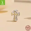 Yinziyun s925 prata de lei coração cruz cruz contas acessórios fornecimento transfronteiriço populares europeus e americanos pulseira contas
