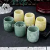 Atacado do Fabricante Xícara de Chá de Jade Verde de Guizhou, Xícara Reta, Xícara de Jade Cor Esmeralda, Taça de Vinho de Jade Campo Azul, Xícara do Mestre, Conjunto de Chá
