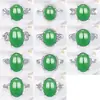 Anel de prata de lei S925 com ágata e calcedônia, moda feminina, anel aberto de alto requinte, joia de jade antigo, atacado