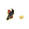 Broche original de flor Starry Sky Crow, personalidade criativa, sobretudo escuro, roupas, joias, liga, óleo pingando, desenho animado, distintivo