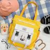 Bolsa Tiracolo Messenger Periférico de Anime Encontro Leve Grande Capacidade Cartão Quilha Pássaro Branco Bolsa de Ombro Compras Bolsa de Nylon Homens e Mulheres