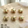 Estrella de Cinco Puntas Galvanizada UV Rosa Hueca Tridimensional Estrella de Cuatro Puntas Forma de Corazón Cuentas Sueltas Accesorios para Pulsera Collar DIY
