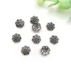 Miçangas para Pulseiras DIY, Miçangas Espaçadoras, Capas de Flor, Pingentes de Flor Prata Vintage Multitamanho, Acessórios para Brincos, Componentes para Anéis