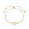 Pulsera de Concha Luna Ajustable de Tracción Estilo Francés Lujo Ligero Estilo Combinable Diseño de Moda Simple Pulsera para Mujer
