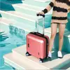 Maleta mini de tiro coreana de 18 pulgadas, caja de cabina de 20 pulgadas con ruedas universales y candado combinado, equipaje primera generación de pelo