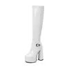 Botas elásticas ajustadas talla grande 40-43 2026 nuevas botas para mujer botas largas de tacón alto con plataforma comercio exterior botas transfronterizas venta al por mayor