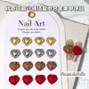 Pajarita Estilo Girly Corazón Aleación Accesorios para Uñas Artísticas Día de San Valentín Corazón Rojo Decoraciones para Uñas DIY