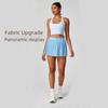 Falda de Tenis para Mujer Estilo Lulu Transfronteriza de Cintura Alta Dos Piezas Cubre Cadera Deportiva Casual Corta Ropa de Tenis Yoga