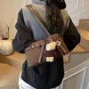 Bolso de Axila con Estampado de Leopardo para Mujer 2025 Nuevo de Moda Otoño e Invierno Versátil Bolso de Hombro Bolso Cruzado de Gama Alta Bolso Baguette