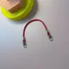Cuerda de muñeca hebilla corta cuerda de cuero PU cuerda corta cuerda para funda de audífonos cuerda de muñeca DIY color funda para teléfono móvil para hombres y mujeres