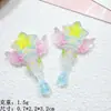 Varinha Mágica Gradiente de Cristal Transparente Acessórios de Resina Grampo de Cabelo DIY Adorno de Cabeça Chaveiro de Copo d'Água Pingente Peça Decorativa
