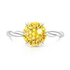 Anillo Retorcido de Piedras Preciosas Coloridas de Alta Venta en Transmisión en Vivo para Mujeres, Incrustado con Diamantes de Alto Carbono, Anillo Chapado en Oro, Envío Directo de Una Pieza