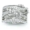 Chenrui deseja fornecimento transfronteiriço novo anel de diamante flash micro cravejado com zircônia anel criativo europeu e americano feminino com separação de cor cruzada
