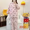 Algodón Nube Mayorista Transfronterizo Pijamas Nuevos para Mujer Primavera y Otoño Manga Larga Dulce Dibujos Animados Conjunto de Ropa para el Hogar Pijamas de Mujer