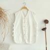 Ropa Tang de Verano de Algodón y Lino Chaleco para Hombres Jóvenes Chaleco con Hebilla Estilo Chino para Hombres de Mediana Edad y Mayores Sudadera sin Mangas