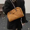 Maletín Retro de Gamuza para Mujer Otoño e Invierno 2025 Nuevo de Moda Coreana Bolso Tote Simple de Gran Capacidad