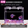 Tanque de Peixe Acrílico Pequeno de Mesa Ornamental Casa Criativa Ecológica Blocos de Construção Tanque Paisagismo Decoração Conjunto Completo