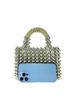 Personalizado 24 Nova Moda Francesa Alta Qualidade Feito à Mão Contas Tecido Recortado Bolsa de Mão de Contas para Noite Luxo Acessível
