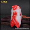 Xinjiang Hotan - Colgante de jade rojo, blanco, dorado, de seda, jade Pixiu, para hombre y mujer, con piedra de sangre, para collar y productos vivos
