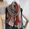 Nueva bufanda larga con estampado de lunares de algodón y lino, ideal para viajes, chal grande, venta al por mayor
