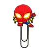 Clipe de Papel Grande Homem-Aranha Transfronteiriço Material de Escritório Clipe de Papel Criativo Fofo Agulha em Forma de U Marcador de Página de Desenho Animado em PVC
