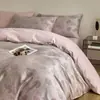 2025 Novo Conjunto de Quatro Peças Jacquard de Algodão Tencel Tingido em Fio Cama de 1,5m Conjunto de Quatro Peças Lençóis Chunxu-Ca