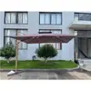 Sombrilla Exterior Protección Solar Cafetería Villa Patio Ocio Exterior Comercial Grande Doble Techo Paraguas Romano Venta al por Mayor