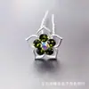 Novo incrustado colorido diamante oco cinco pétalas flor garfo de cabelo estilo étnico flor prato grampo de cabelo U-clip pino grampo de cabelo cabeça jóias