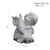 Estilo Europeu Flor Branca Pura Fada Anjo Estatueta Escultura de Resina Decoração de Mesa Ornamento de Menina Fofa