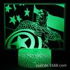 Luminária de Mesa 3D Colorida Touch Cruzada Dedicada Marvel Vingadores Guardiões da Galáxia Lâmpada Presente Criativo