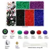 Caixa Conjunto de Miçangas de Arroz 6 Compartimentos Transfronteiriço Caixa de Miçangas com Letras DIY Colar Pulseira Artesanal Pacote de Materiais Acessórios Materiais Amazon