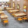 Mesa y silla de comida rápida combinación snack barbacoa tienda de desayunos postres restaurante comedor mesa y silla de comedor mesa y silla tienda de catering comercial