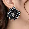 Pendientes de botón con lunares y flores clásicas francesas, versátiles, de moda, para mujer, accesorios de joyería, fuente de productos transfronterizos europeos y americanos