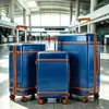 Conjunto de Malas Transfronteiriças Personalizado Três Peças Clássico Grande Capacidade Mala de Viagem Antifurto Trava de Senha Mala com Rodas Mala de Mão