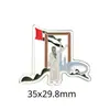 Modelo Quente Transfronteiriço Oriente Médio Emirados Árabes Unidos Retrato do Rei Senhor Esmalte Pintado Emblema Adesivo para Celular Pronto para Entrega