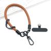 Cordón cruzado de 8 mm de cuero, tira redonda de cuero, clip trasero, junta, funda para tarjeta llave, multifuncional, puerto de carga, cordón para funda de teléfono