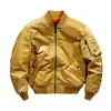 Amazon Nueva Chaqueta de Aviador ma1 de la Fuerza Aérea para Hombre Chaqueta de Motociclista de Color Sólido Talla Grande Uniforme Militar Comercio Exterior Traje de Vuelo