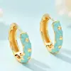 Directo de Fábrica: Múltiples Estilos de Aretes de Esmalte en Stock, Incluyendo Aros y Clips para Orejas de Estilo Chino, con Esmalte de Colores Macaron y Diseños de Goteo de Aceite