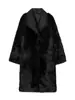 Abrigo Largo de Gamuza Reversible Doble Cara para Mujer Otoño e Invierno, Estilo Transfronterizo