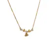 Collar de Rosa Único Exquisito de Moda Versátil Super Brillante Incrustado de Diamantes con Sentido de Personalidad, Lujo Ligero, Cadena Sencilla para Clavícula para Mujeres