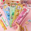 Set de Papelería de Lápices de Dibujos Animados Suave para Niños Set de 5 Piezas Materiales de Aprendizaje para Estudiantes de Primaria Actividades Regalo de Guardería