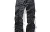 Pantalones casuales plisados estilo High Street Vibe Diseño de marca moderno Sentido Cordón Apilamiento Personalidad Adelgazantes Microacampanados Modernos